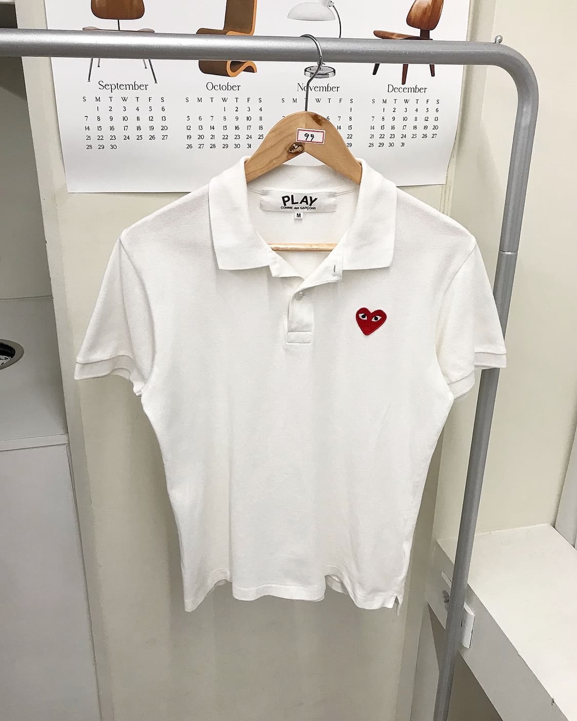 꼼데가르송 플레이 반팔 카라티 상품이미지1