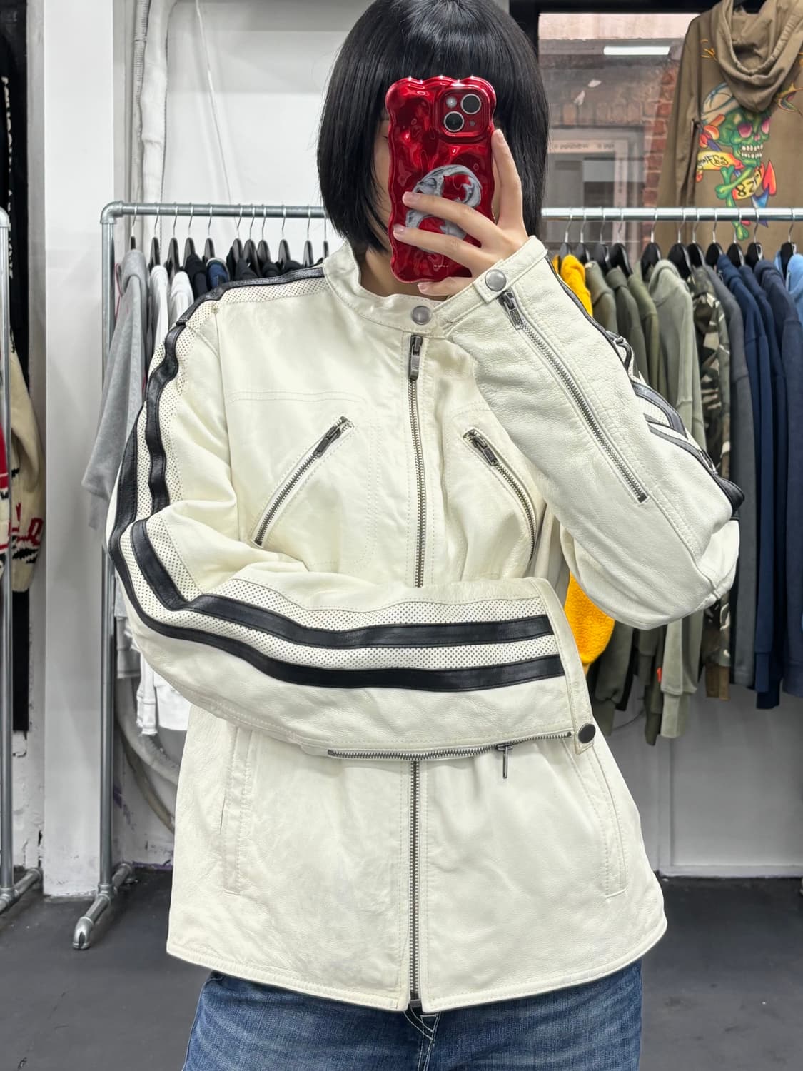 VTG Street Legal 사이드라인 레더 자켓 상품이미지3