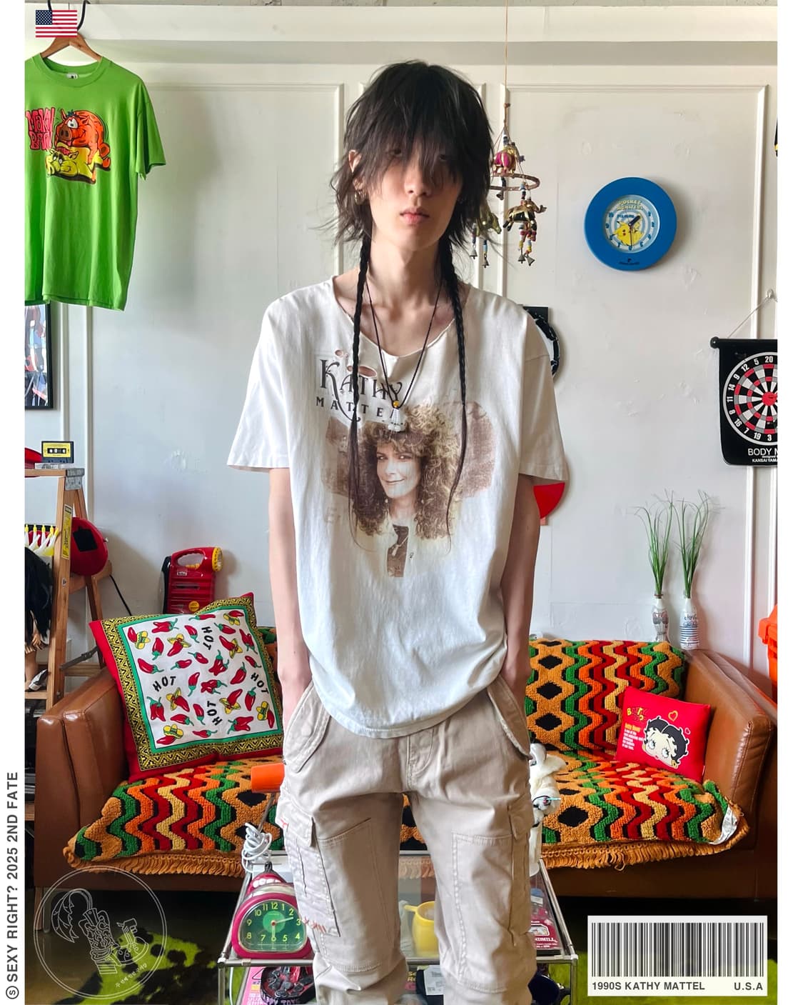 1990s KATHY MATTEA 1/2 USA Boro T-Shirt 상품이미지1