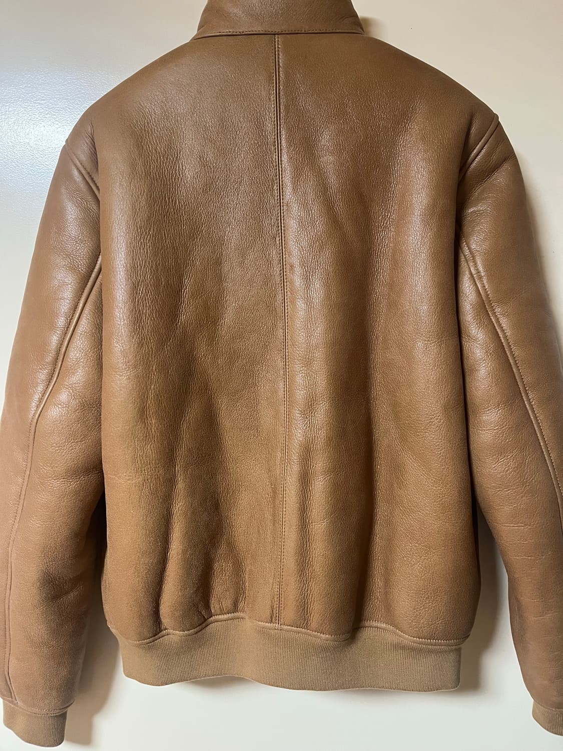 코스 시어링 레더 보머 브라운 무톤 S 상품이미지2