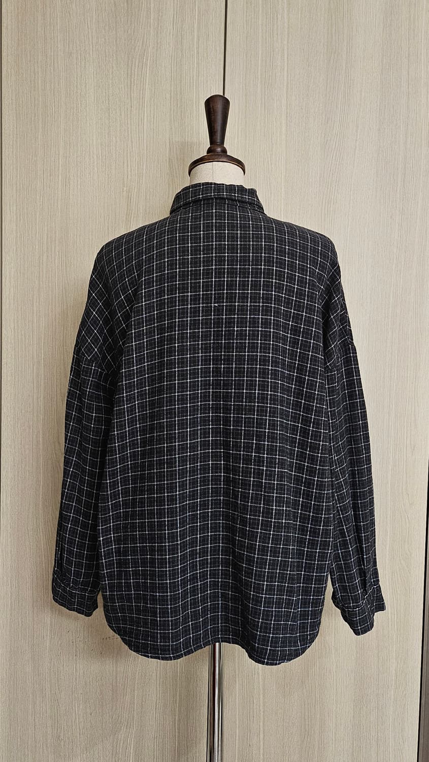 Stylish 체크 박시핏 따뜻한 휘뚜루마뚜루 남방셔츠 55~77 상품이미지5