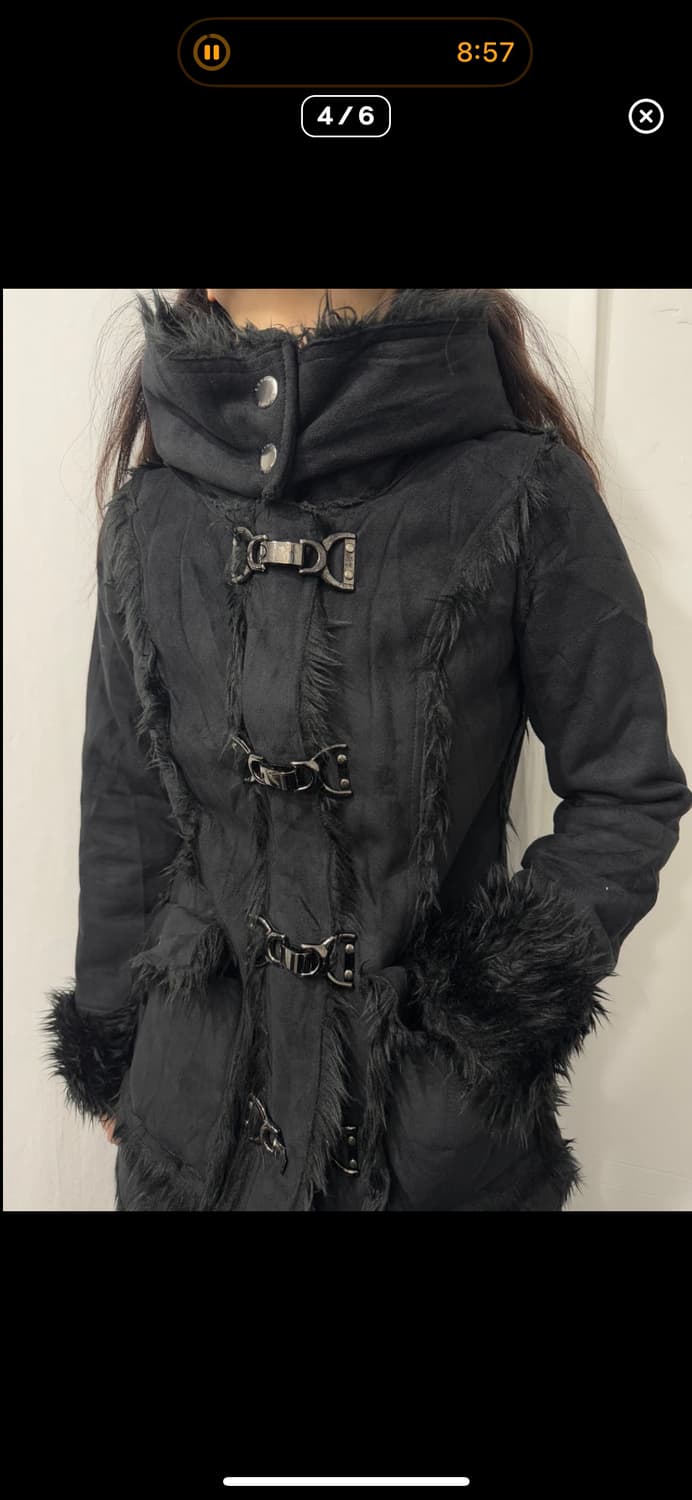 egoist fur  jacket 에고이스트 버클 퍼자켓 무스탕 상품이미지5