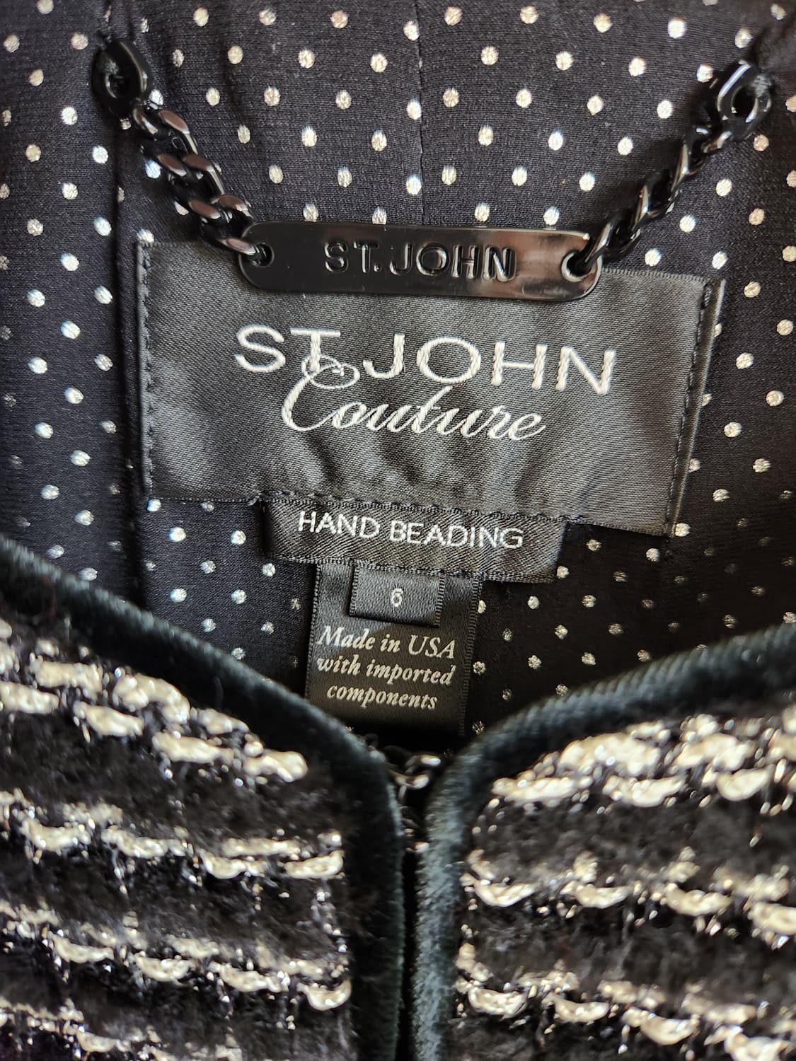 센존 쥬얼리장식 트위드자켓 6사이즈 상품이미지6