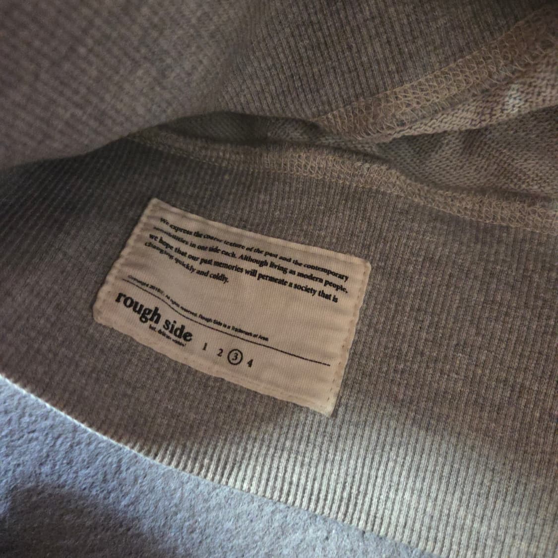 러프사이드 오버사이즈 스웻셔츠 맨투맨 3 멜란지그레이 상품이미지7