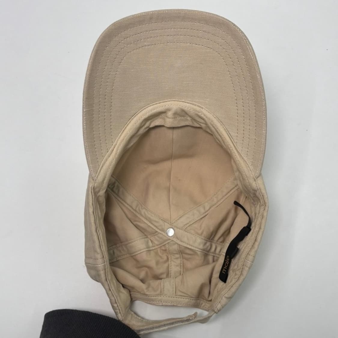 MAJE 클로버 자수 로고 코튼 볼캡 베이지 상품이미지6