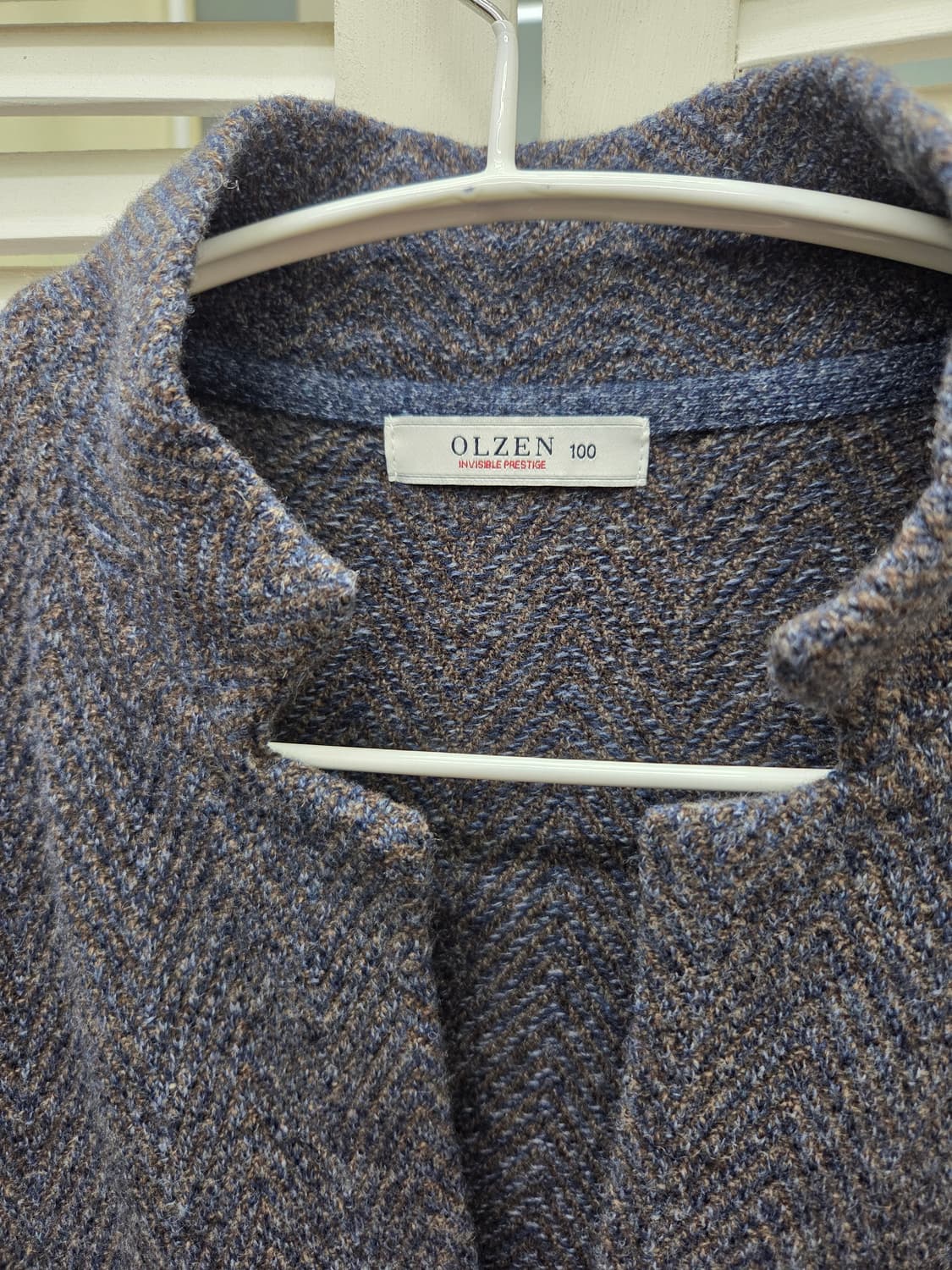 올젠 헤링본 울 니트 가디건 상품이미지2