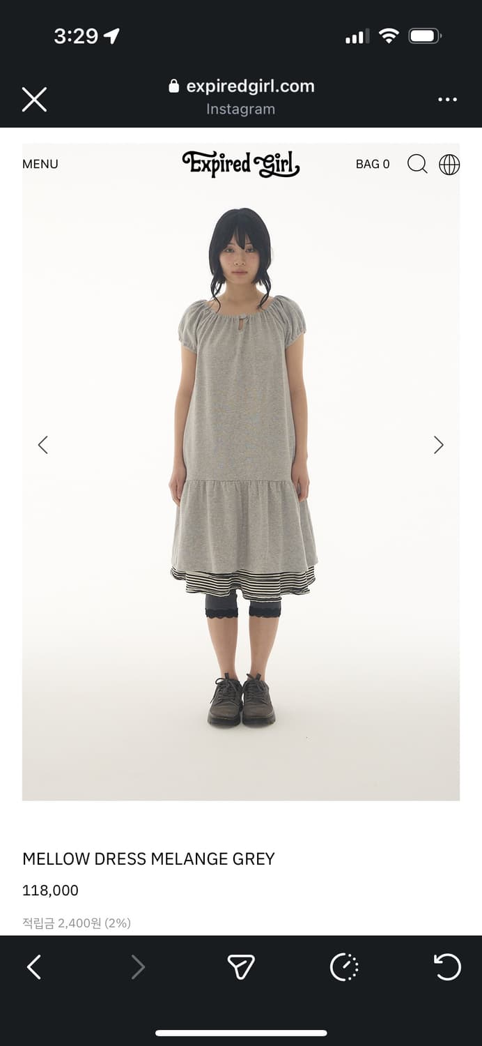 Expired girl MELLOW DRESS MELANGE GREY 상품이미지3