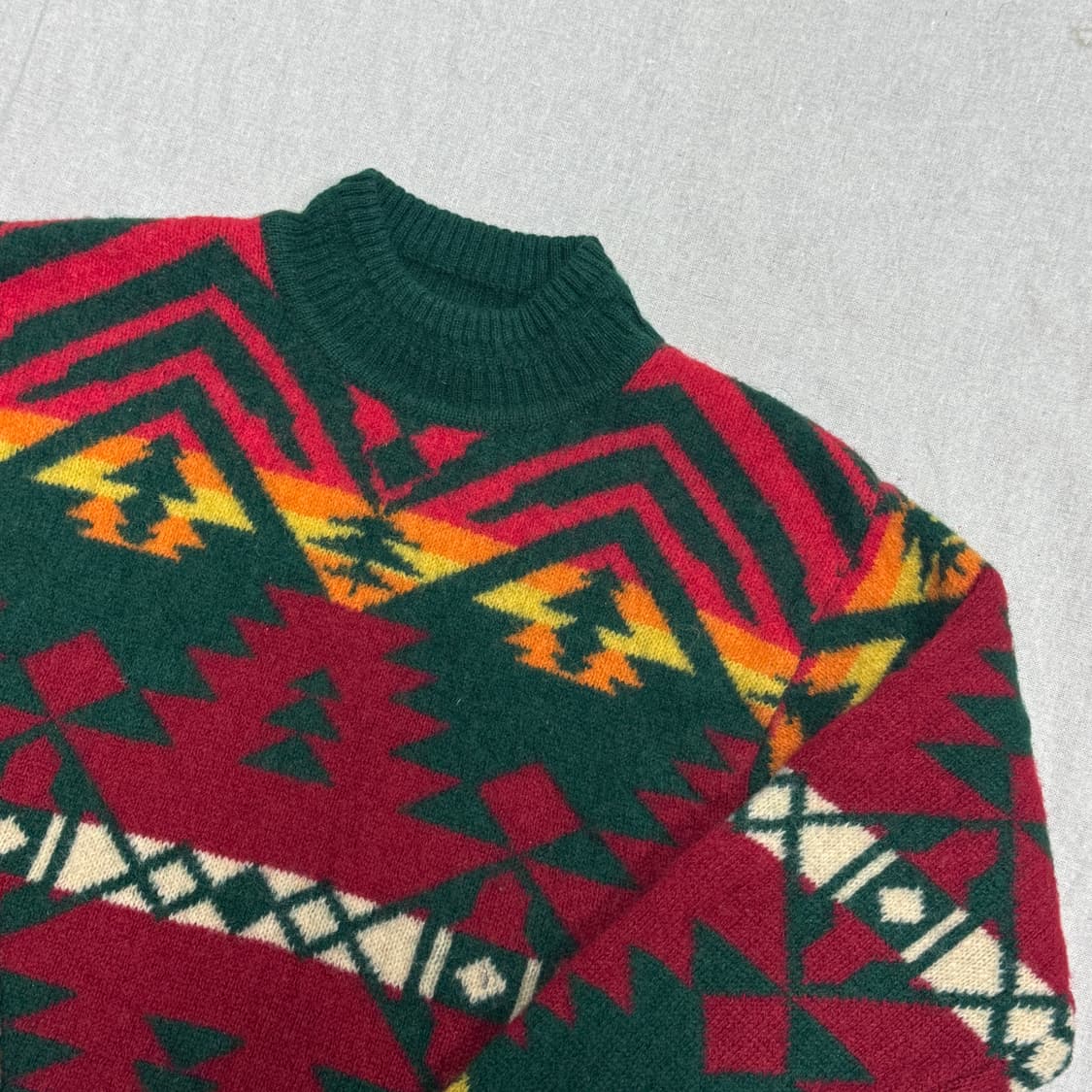 베네통 90s 빈티지 에스닉 나바호 패턴 니트 M 상품이미지2