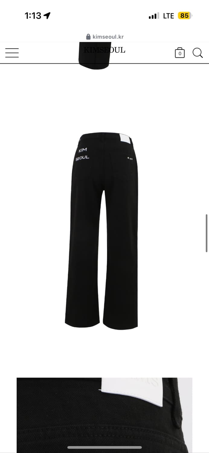 킴서울 777 블랙 코튼 진 상품이미지2