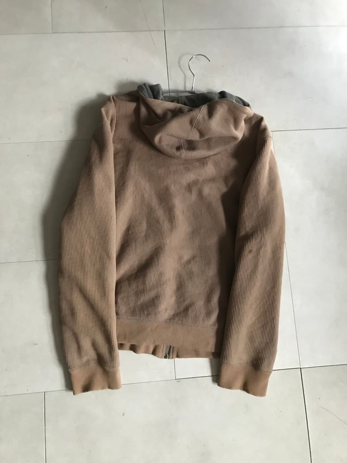 켈빈클라인 베이지브라운 와플 후드집업 상품이미지9