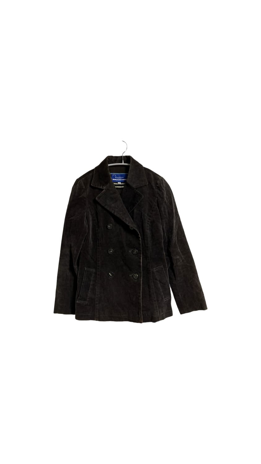 버버리 블루라벨 코듀로이 더블 코트 상품이미지1