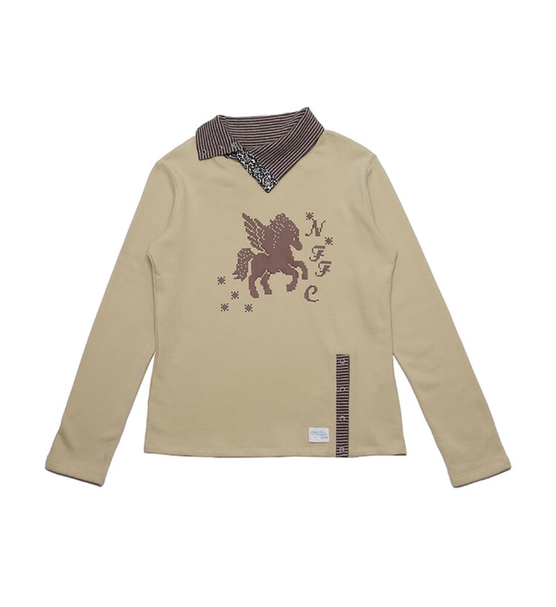 노피셜노피스 페가수스 슬릿 터틀넥 탑 머스터드 상품이미지1