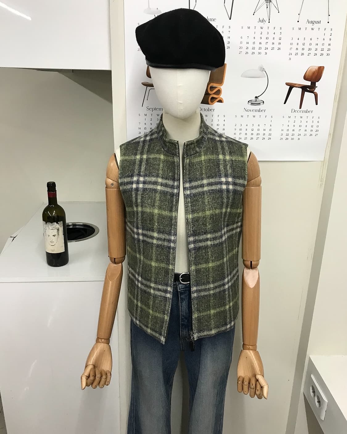 버버리 울 체크 베스트 자켓 상품이미지5