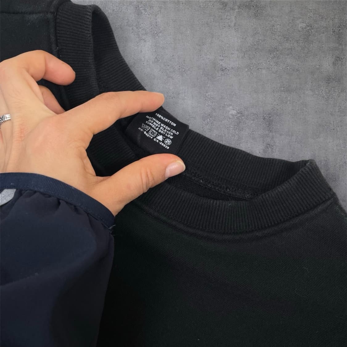 스투시 Stussy 블랙 베이직 로고 컷오프 스웻셔츠 민소매 맨투맨 XL 상품이미지4