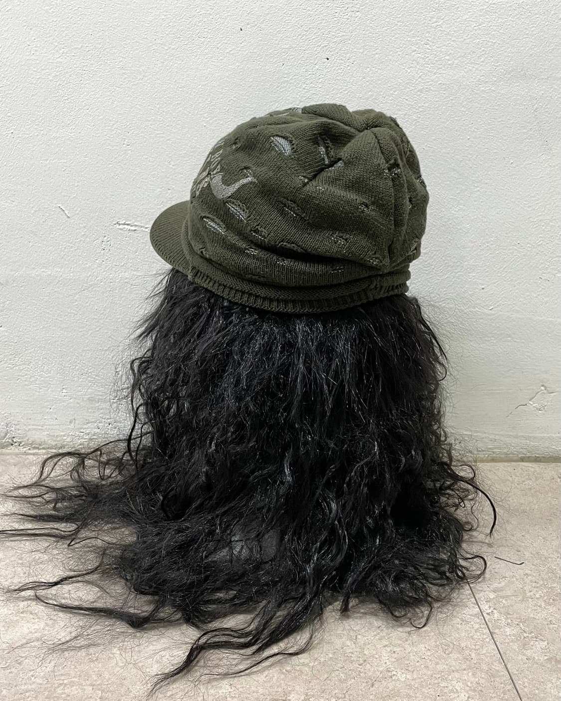 damage khaki knit cap 상품이미지4