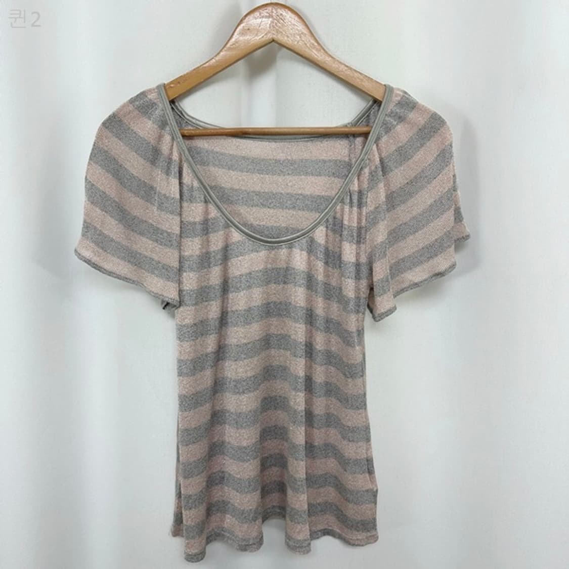 CERIS 일본수입 여자 니트 반팔티 S 상품이미지1