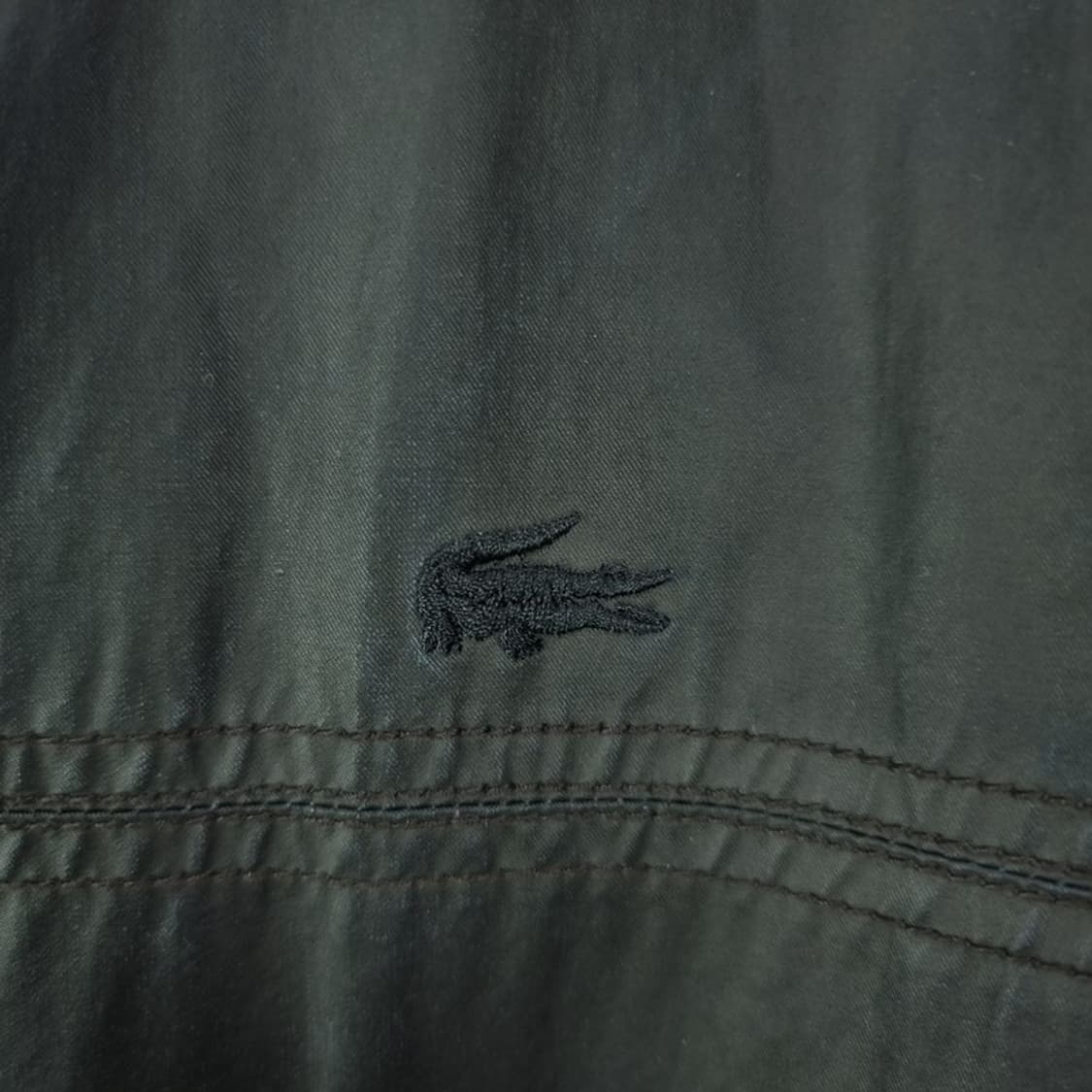 [라코스테] 로고 자수 코팅 집업 자켓 블랙 M19212 상품이미지7