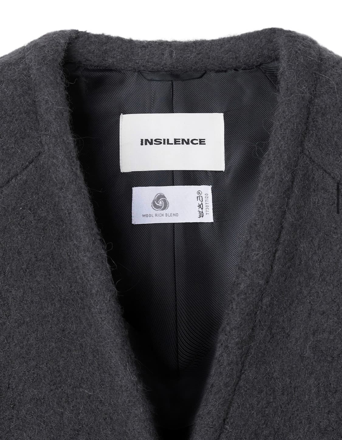 인사일런스 칼라리스 알파카 로브 코트 CHARCOAL 상품이미지4