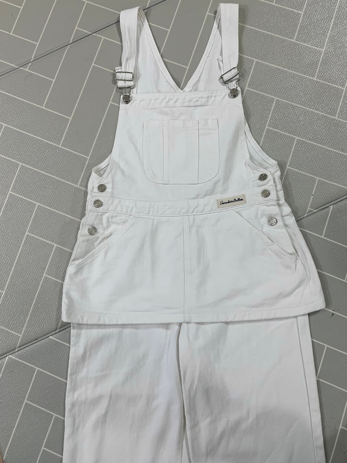 썸웨어버터 오버롤 Combi Cotton Overall - Ivory 상품이미지2