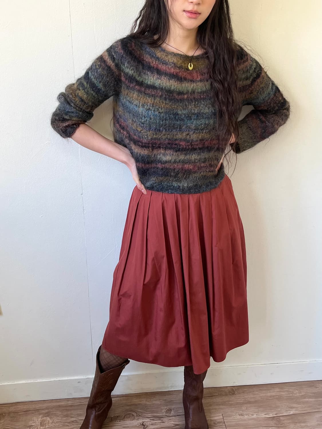 WENDY TRENDY 모헤어 크롭 스웨터 상품이미지4