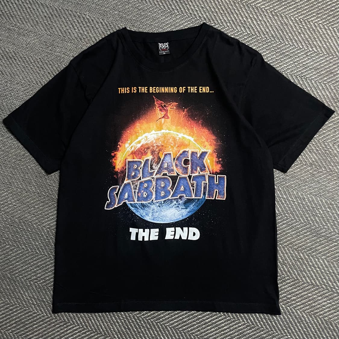 빈티지 USA 블랙 사바스 밴드 반팔 티셔츠o 5243 상품이미지1