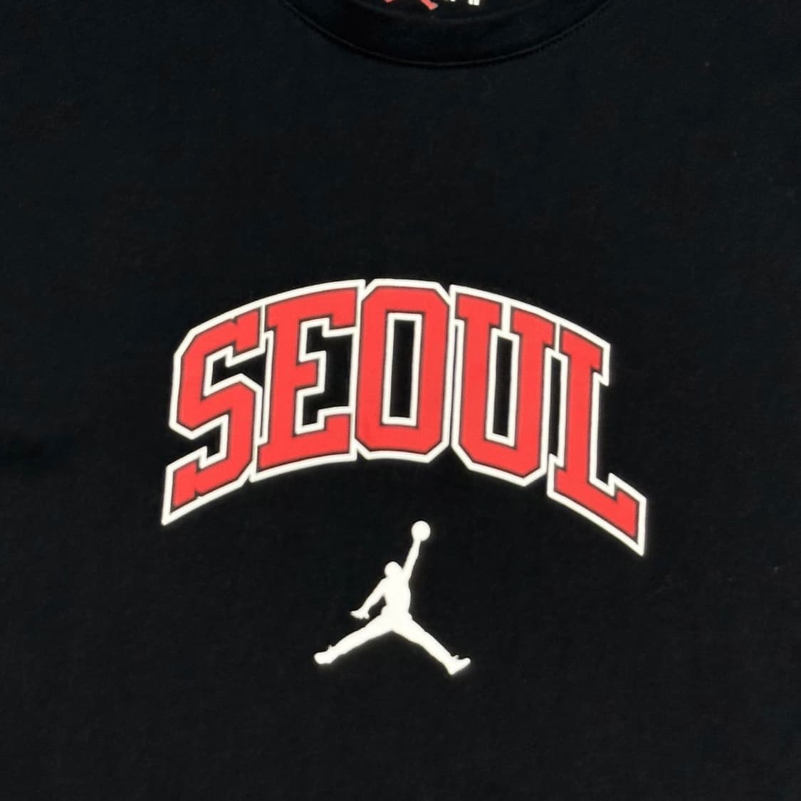 조던 점프맨 서울 센터 로고 블랙 반팔 티셔츠 (XL) 상품이미지3