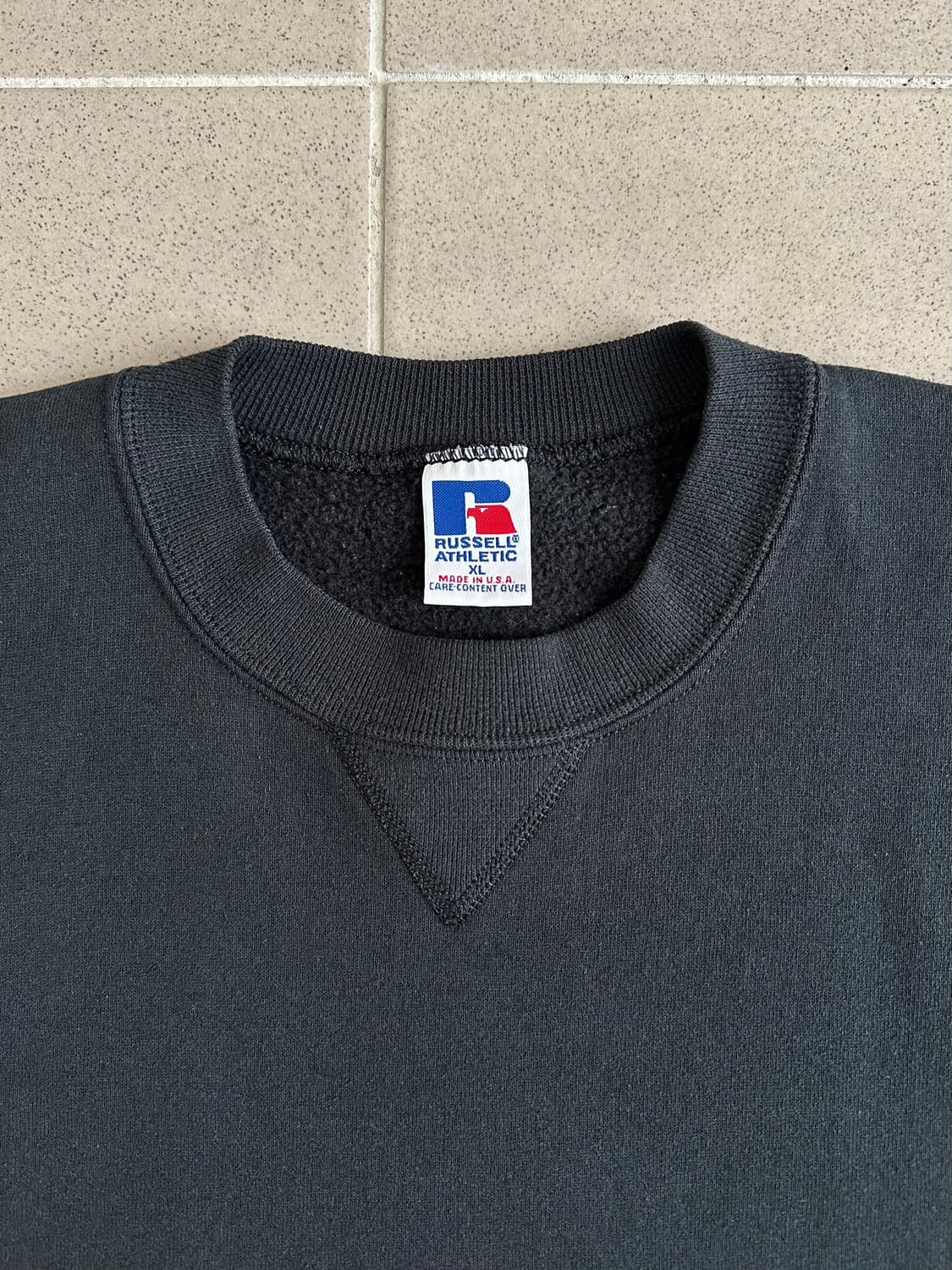 90s 빈티지 러셀 스웻셔츠 블랙 XL USA 상품이미지6