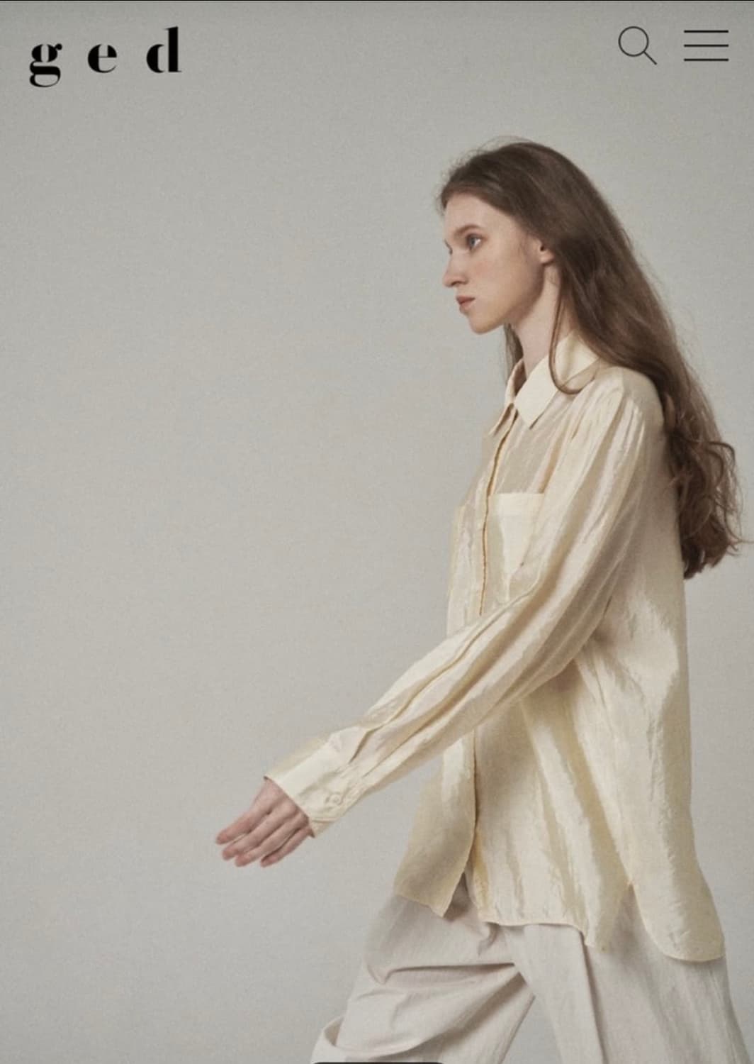 게드 GED 썸머 셔츠 버터옐로우 상품이미지6