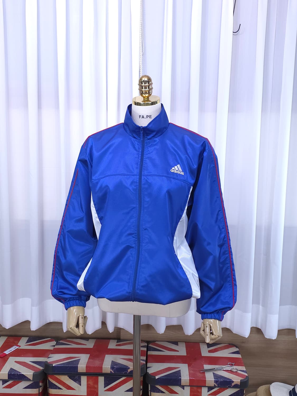 06's 아디다스 블루 화이트 배색 트랙탑 상품이미지6