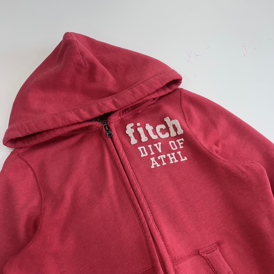 Abercrombie 아베크롬비 레드핑크 백포인트 후드집업 상품이미지4