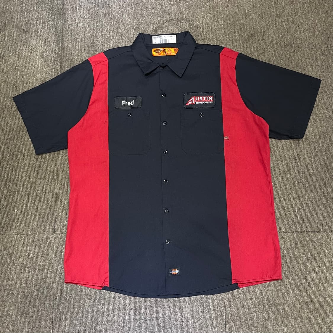 (XL) 90~00s Dickies 디키즈 반팔 워크 셔츠 패치 상품이미지3