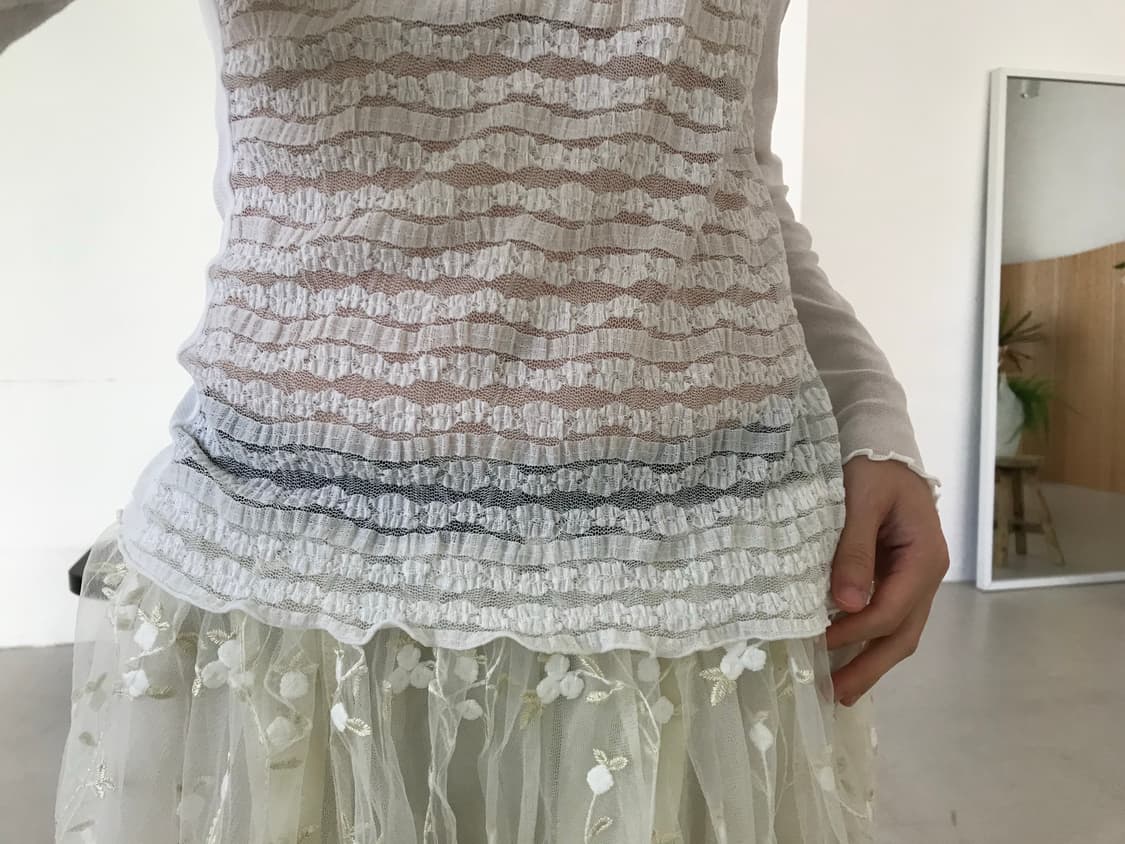 vintage lace mesh top 상품이미지3
