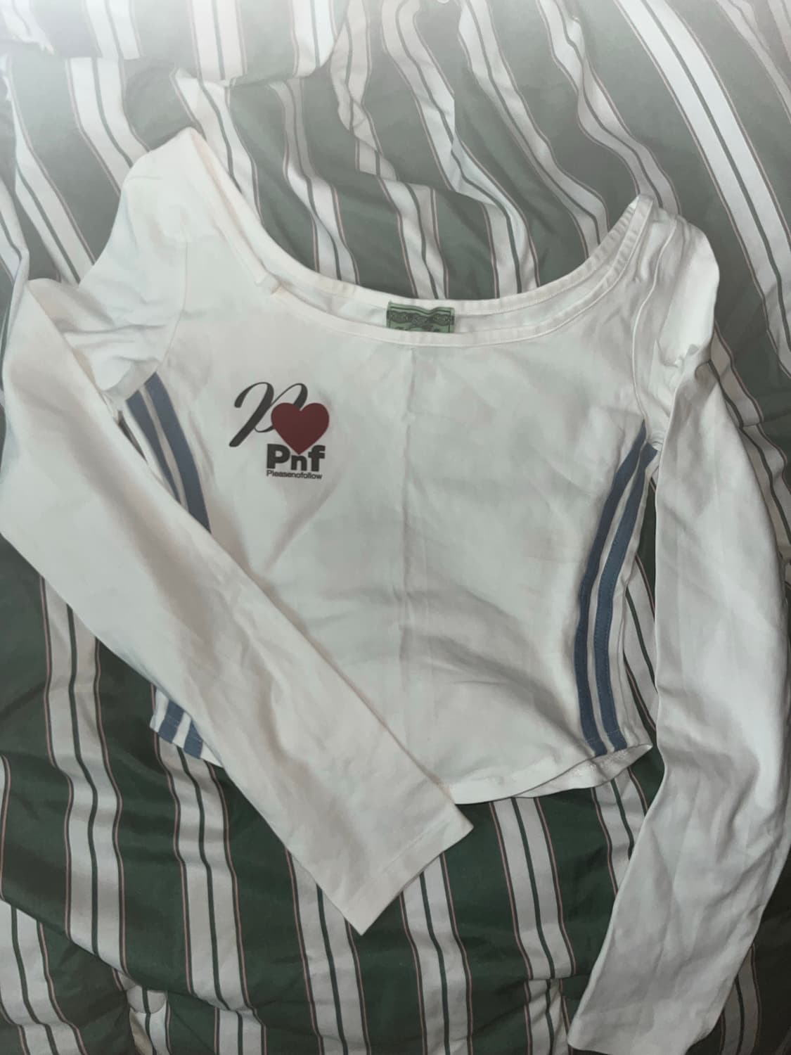 Pleasenofollow 플노팔 베일린 벨벳 허트 탑 화이트 상품이미지3