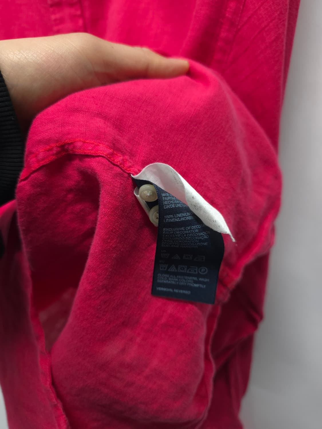 타미힐피거 프리미엄 린넨 셔츠 핫핑크 (~66반) 상품이미지10