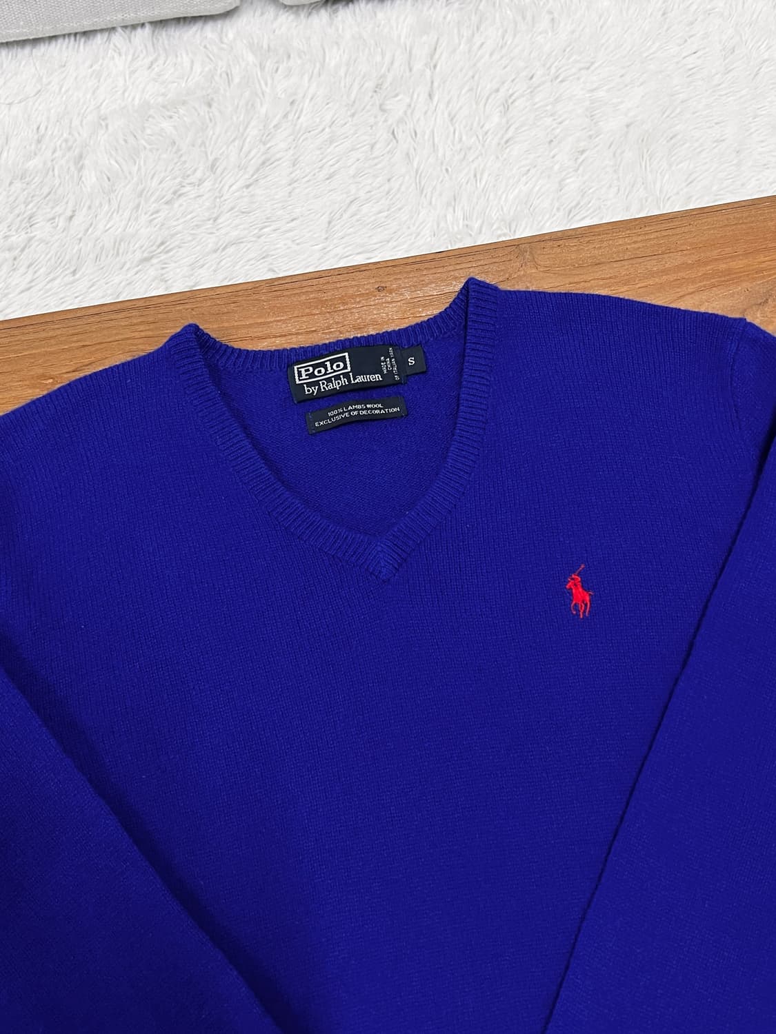 폴로 랄프로렌 브이넥 울 니트 스웨터 상품이미지1