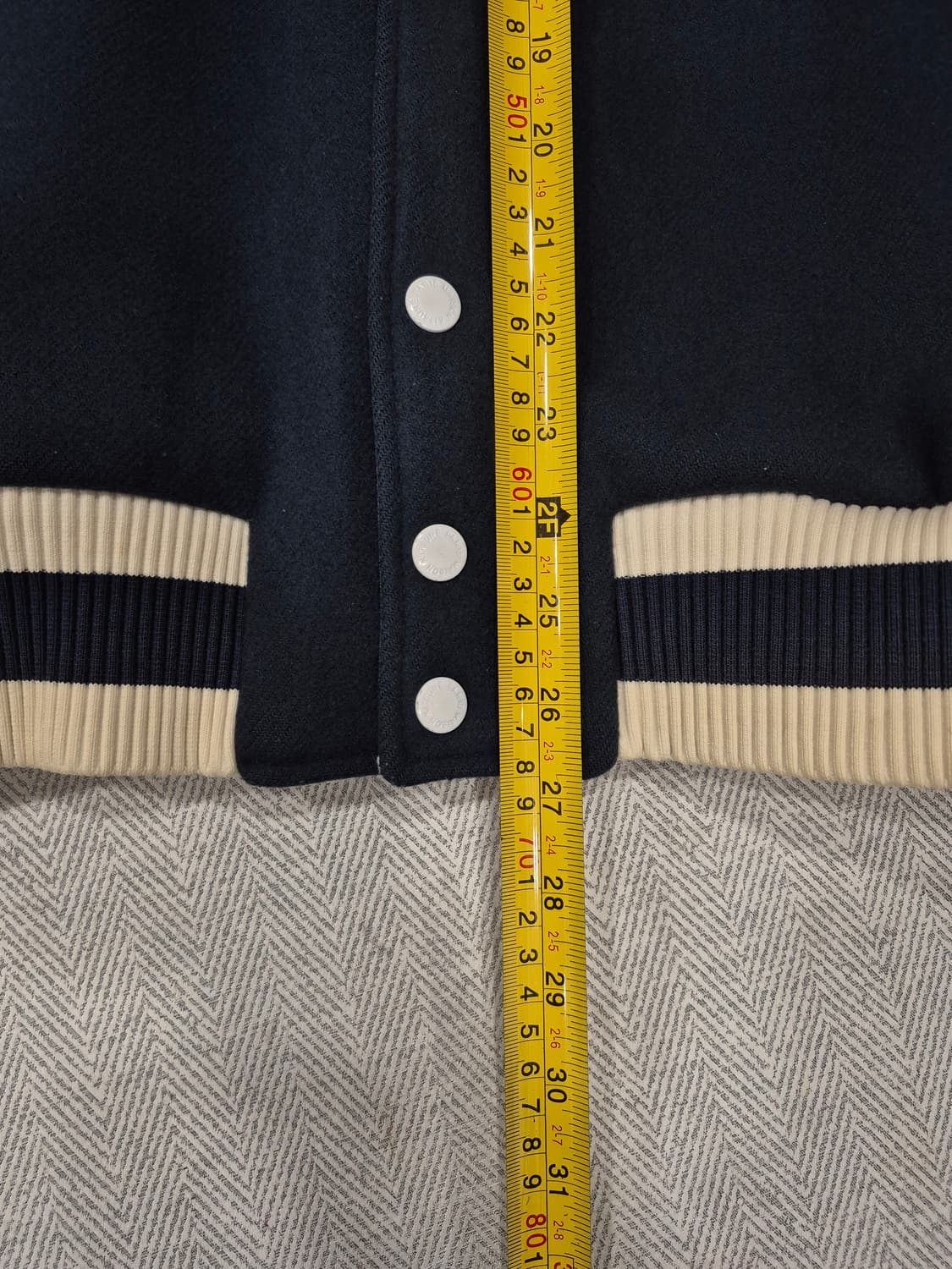 메종 키츠네 네이비 울 스타디움 자켓 남성 95~100사이즈 상품이미지10