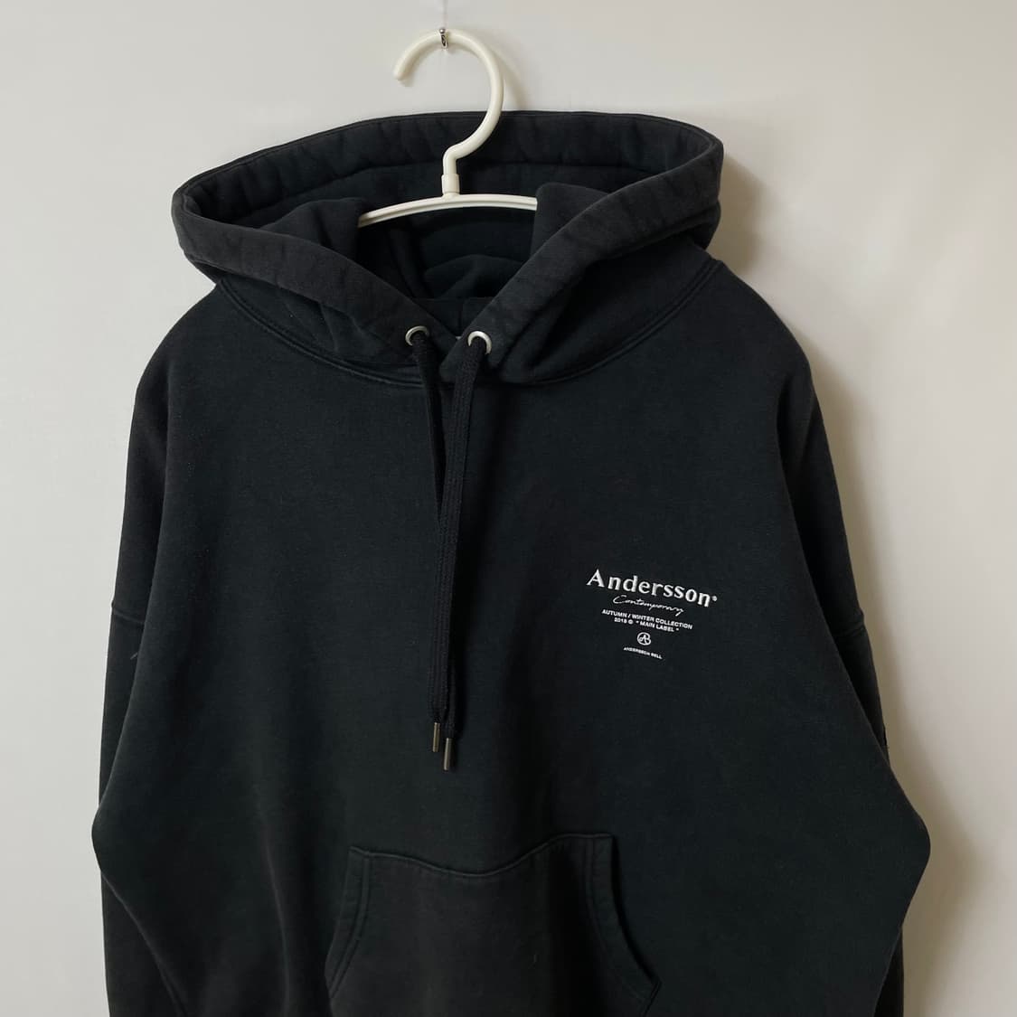 [ L ] 앤더슨벨 레터링 빅로고 후드티 상품이미지2