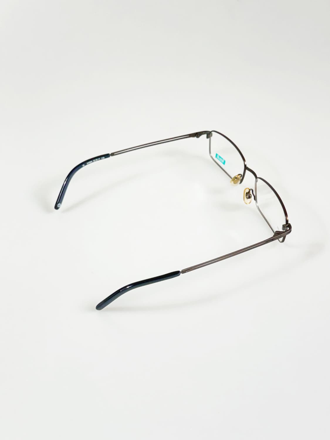 90s FUTIS 건메탈 슬림 스퀘어 프레임 빈티지 안경 상품이미지4