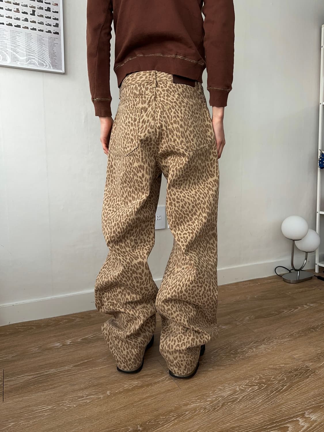 MOHHE 레오파드 스트레이트 진 상품이미지2