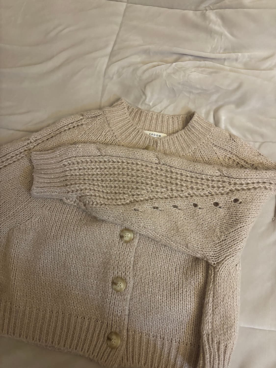 베이지 니트 가디건 상품이미지2