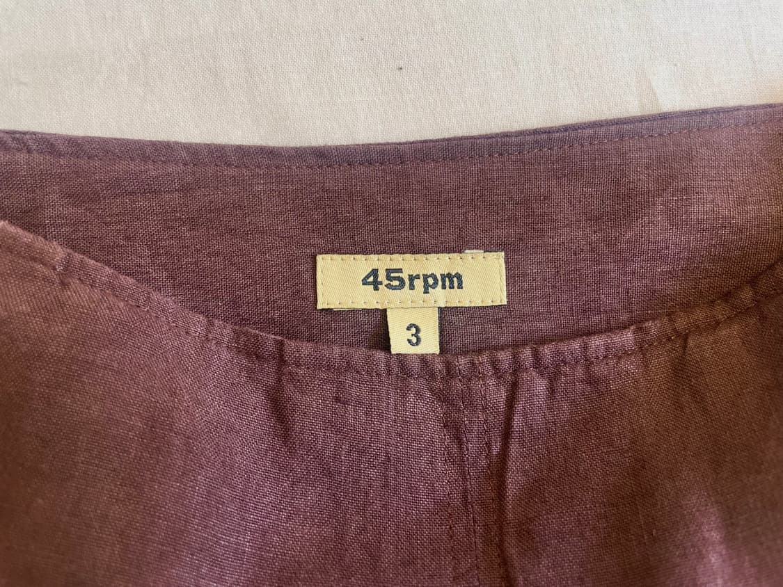 45rpm 리넨 스커트 (Made in Italy / Size 3) 상품이미지4