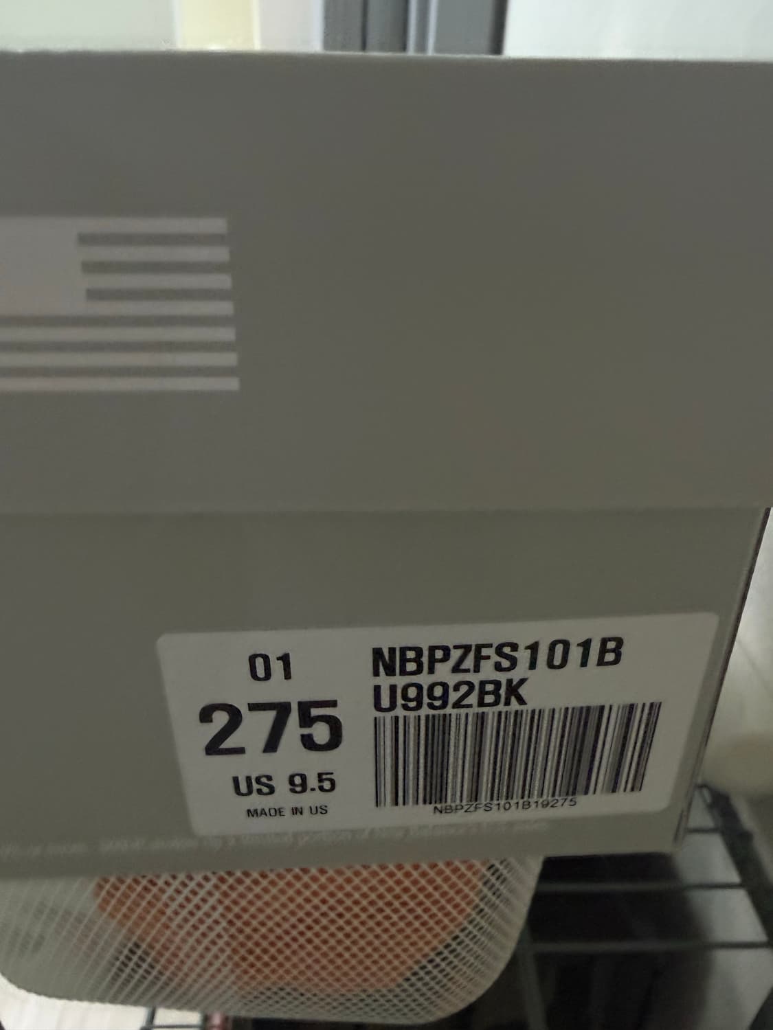 뉴발란스992 블랙 275 상품이미지5