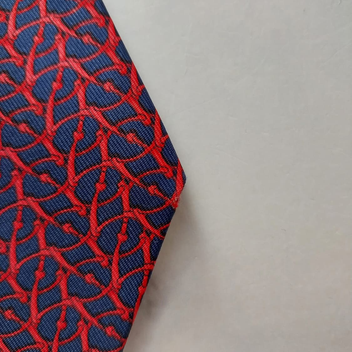 에르메스 실크 네이비 체인 패턴 넥타이 9.5cm A~B등급 K1771
 상품이미지10