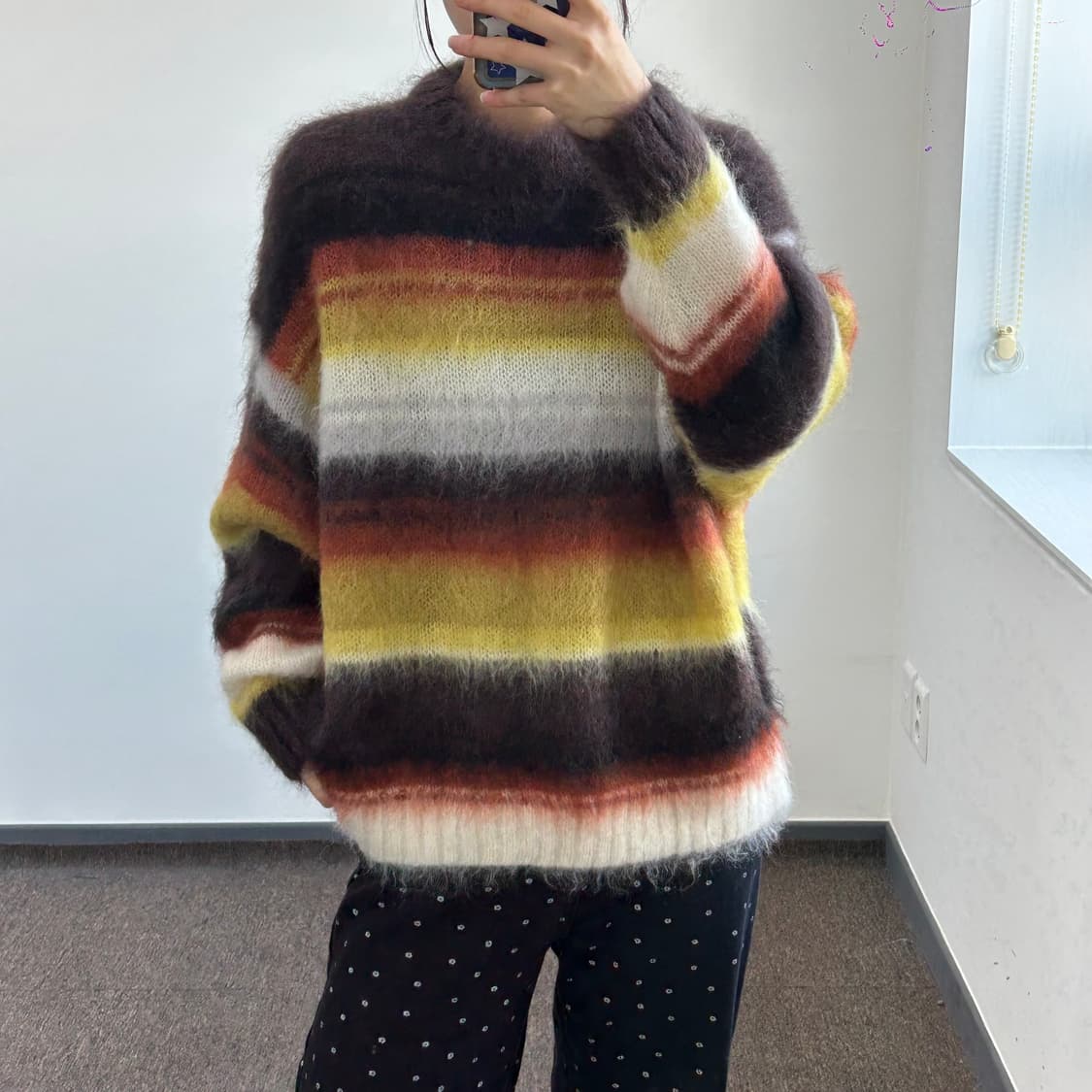 Cos 코스 데드스탁 브라운 스트라이프 니트 상품이미지2