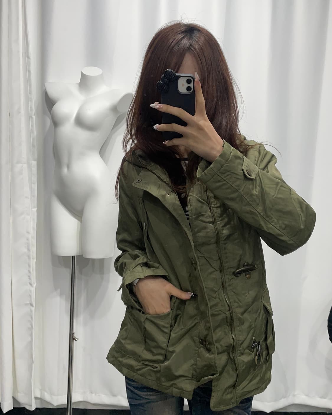 🎸그린 버튼 디테일 패딩 자켓🎸 상품이미지2