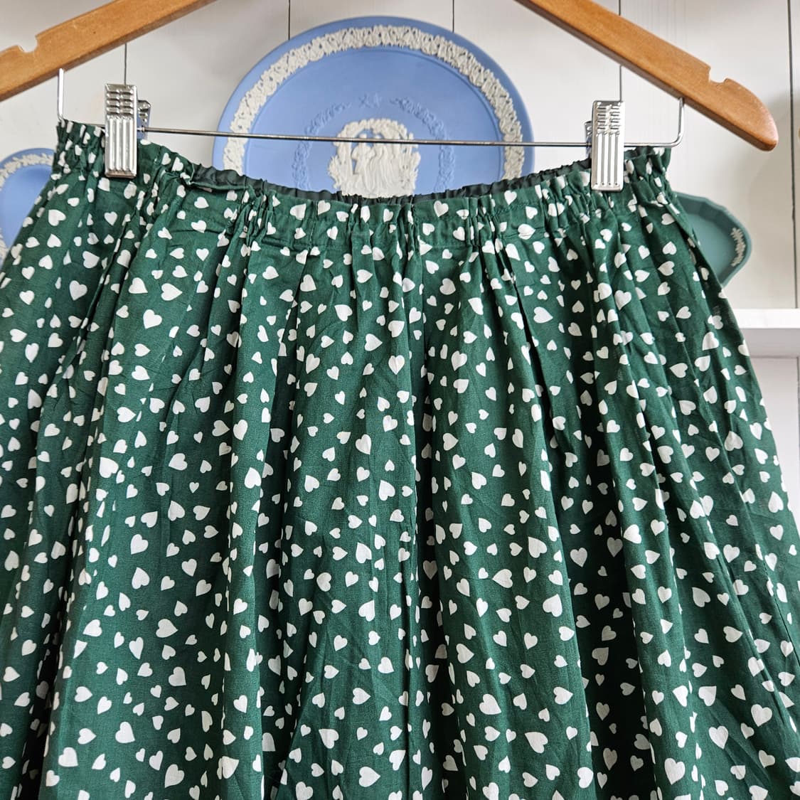 하트 패턴 플레어 스커트 상품이미지2