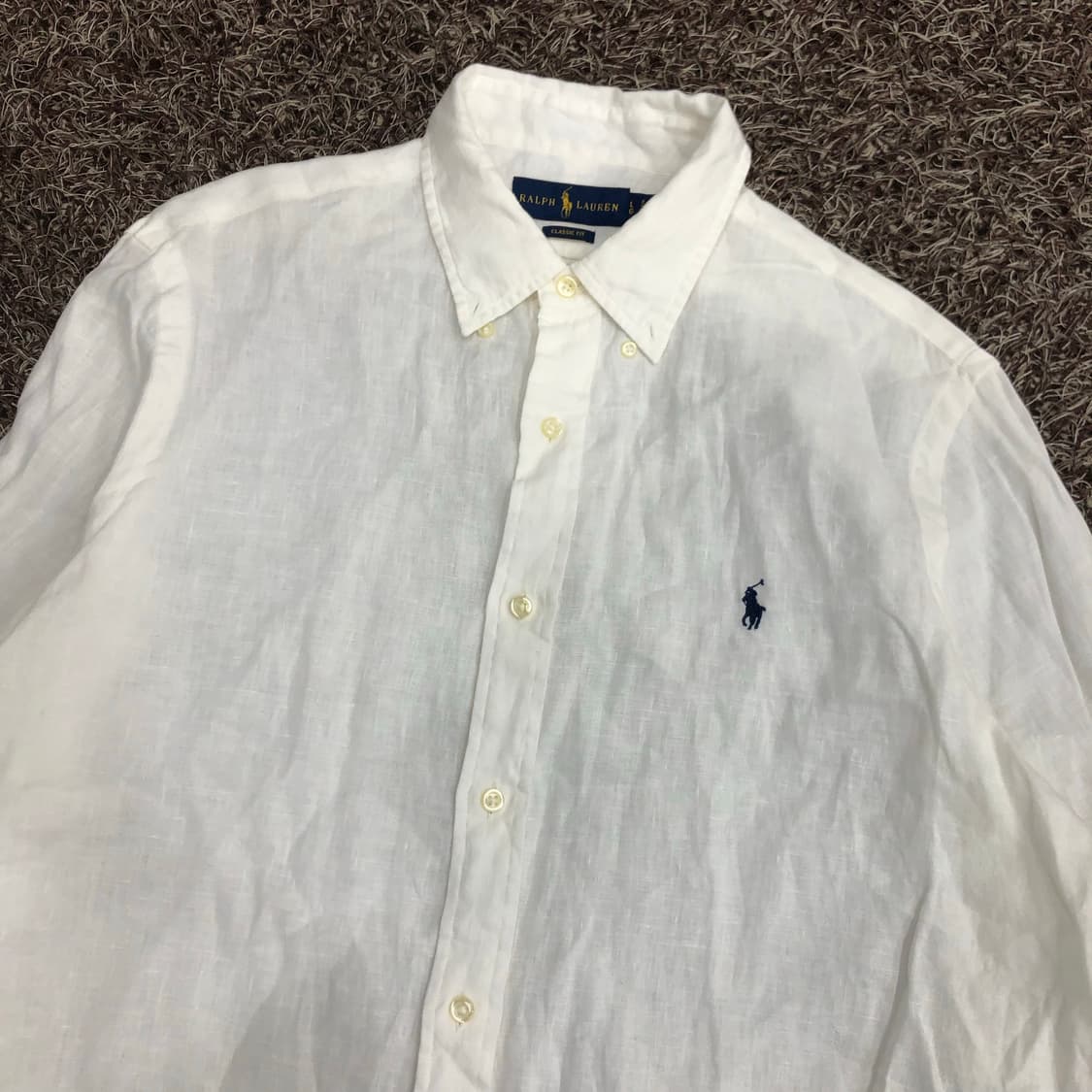 폴로 랄프로렌 화이트 린넨 셔츠 상품이미지2
