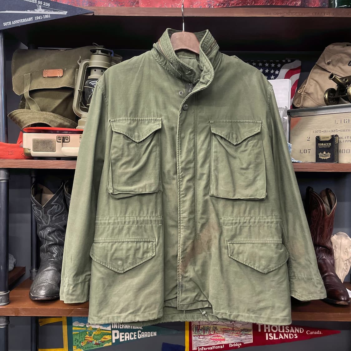 70s M-65 필드 자켓 오리지널 밀리터리 야상 자켓 N352 상품이미지1