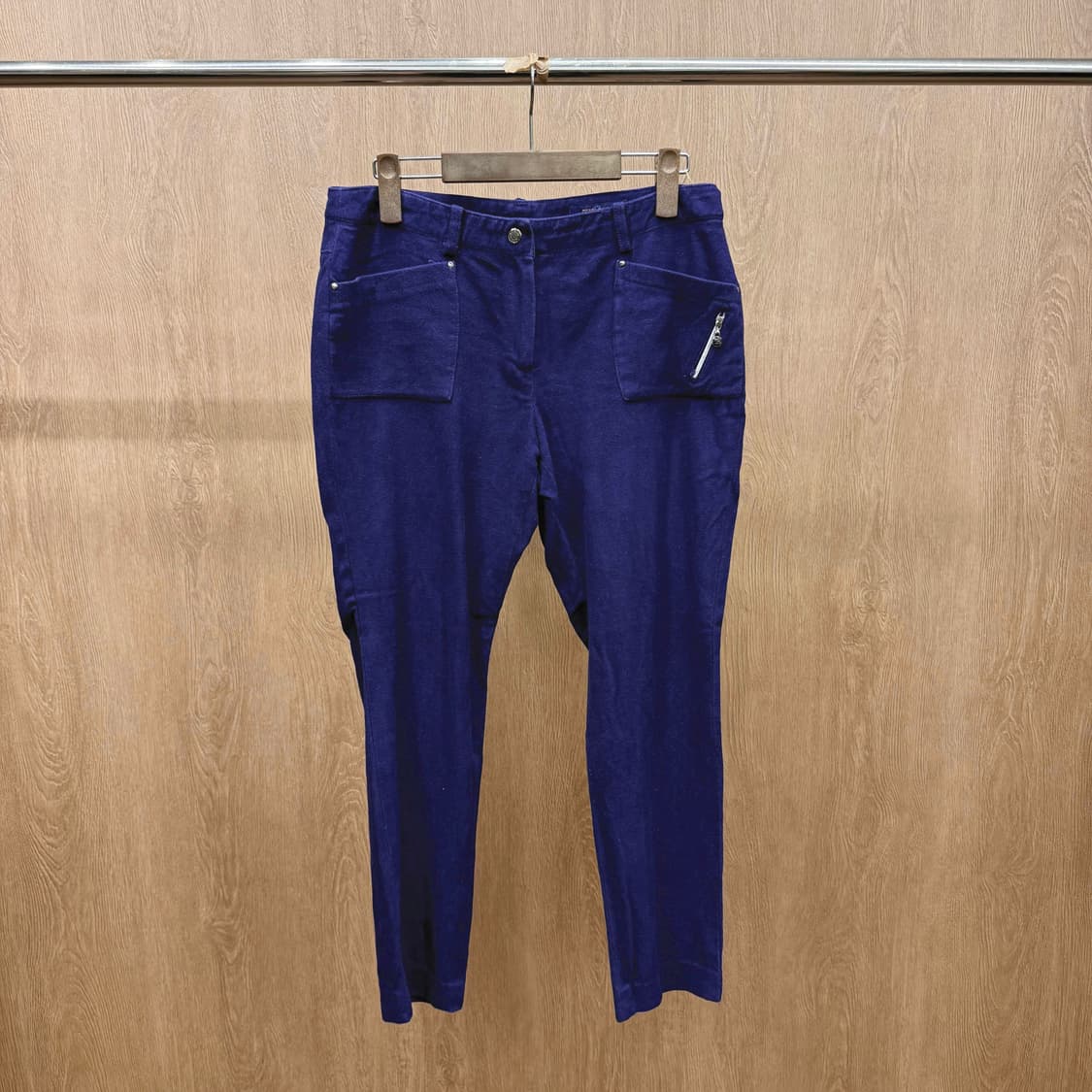 피에르 발망 스트레이트 라인 팬츠 로고 자수 포켓 디테일 퍼플 상품이미지2