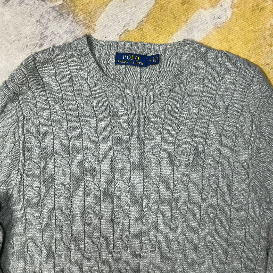 폴로랄프로렌 꽈배기 그레이 니트 m 상품이미지2